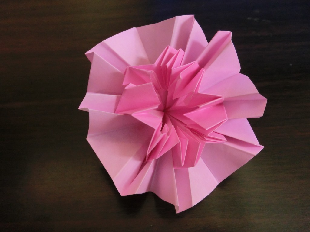 カーネーションの折り紙 立体折り方！キレイな花を母の日に♪