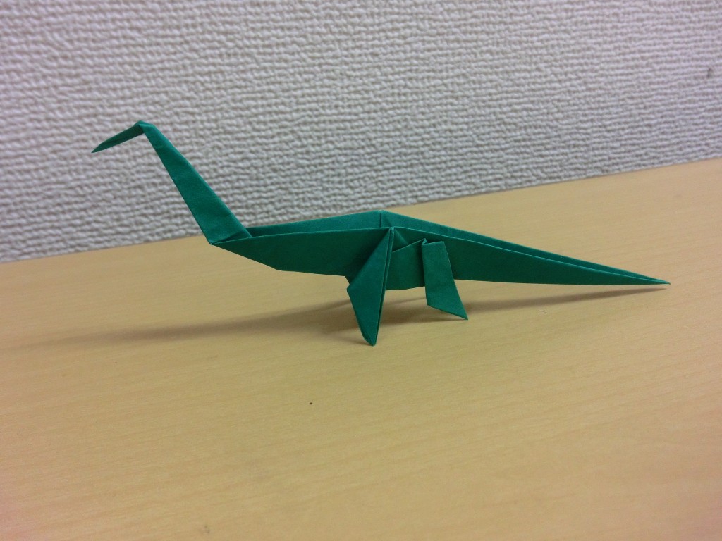 巨大恐竜セイスモサウルスの折り紙の折り方！そこそこ簡単に折れるかな（笑）
