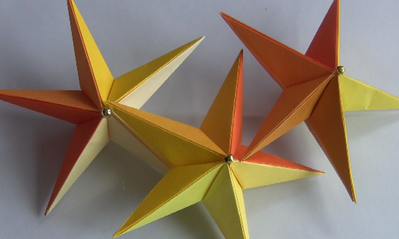 星の折り紙の立体の折り方！折ってみたら意外と簡単だった！