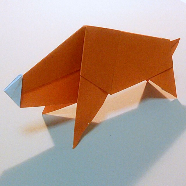 折り紙の猪（イノシシ）の折り方！ウリ坊みたいでかわいいよ！