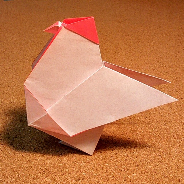折り紙の鶏（にわとり）の折り方！干支の飾りのどうぞ♪