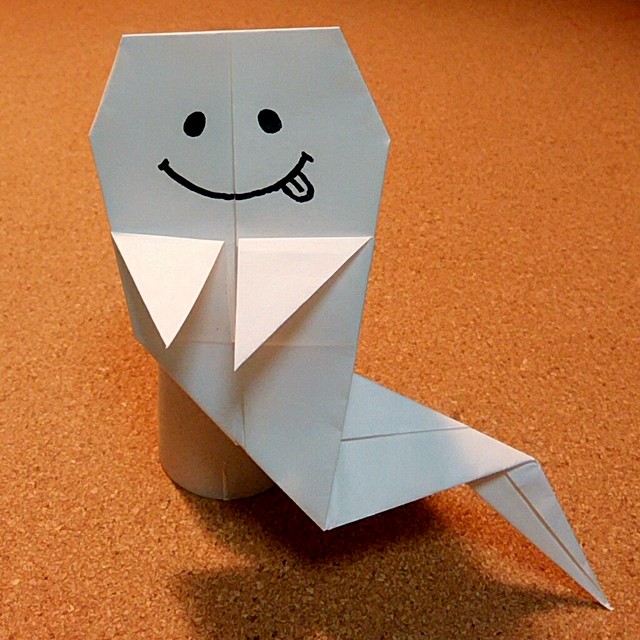 折り紙のおばけの折り方！ハロウィンの簡単な飾りにどうぞ！