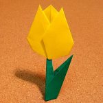 折り紙のチューリップ折り方 立体で簡単なキレイに折れる作り方は イクメン主夫の役立つブログ