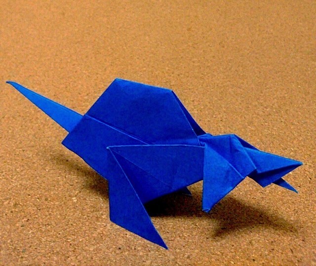 折り紙のスピノサウルスの折り方！最強の肉食恐竜は！？
