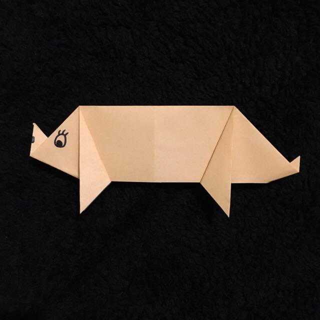 折り紙の豚（ブタ）の折り方！簡単な動物折り紙で室内遊び♪