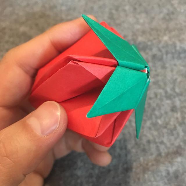 いちごの折り紙の折り方！立体で