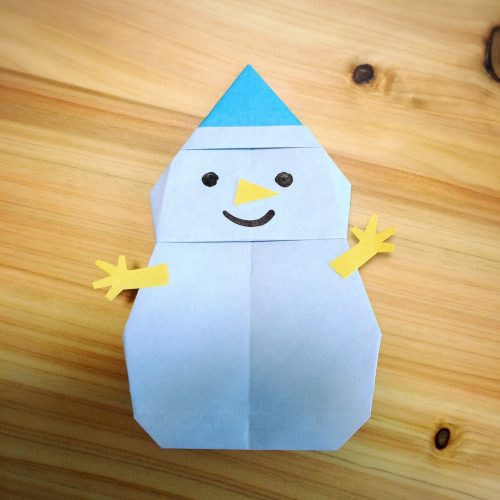 折り紙の雪だるまの簡単な折り方！クリスマスの飾りに♪